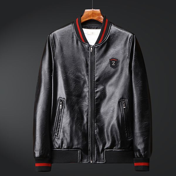 men's fur & faux 2021 autumn and winter stitching fashion embroidered pu leather coat, Black
men's fur & faux 2021 autumn and winter stitching fashion embroidered pu leather coat, Black