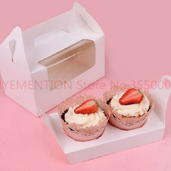 cupcake box with window 2 holes cake muffin packing boxes wedding birthday pastry gift holder packaging supplies handle 100pcs
cupcake box with window 2 holes cake muffin packing boxes wedding birthday pastry gift holder packaging supplies handle 100pcs