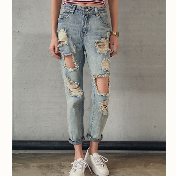 jujuland 2019 fashion women destroyed ripped distressed slim denim jeans boyfriend jeans hole pencil trousers new plus size, Blue
jujuland 2019 fashion women destroyed ripped distressed slim denim jeans boyfriend jeans hole pencil trousers new plus size, Blue