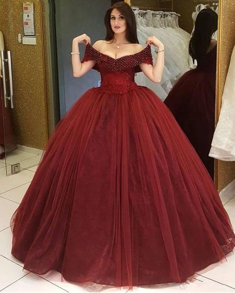 2021 off shoulder lace appliques beaded ball gown prom dresses tulle floor length custom vestidos de quinceanera party gowns special, Black
2021 off shoulder lace appliques beaded ball gown prom dresses tulle floor length custom vestidos de quinceanera party gowns special, Black