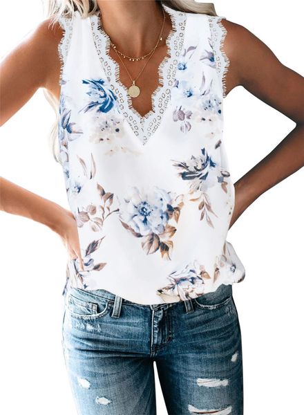 Summer New Solid Color V Neck Eyelash Lace Sleeveless Printed Loose Womens Tops Bottoming Vest T Shirt
Summer New Solid Color V Neck Eyelash Lace Sleeveless Printed Loose Womens Tops Bottoming Vest T Shirt