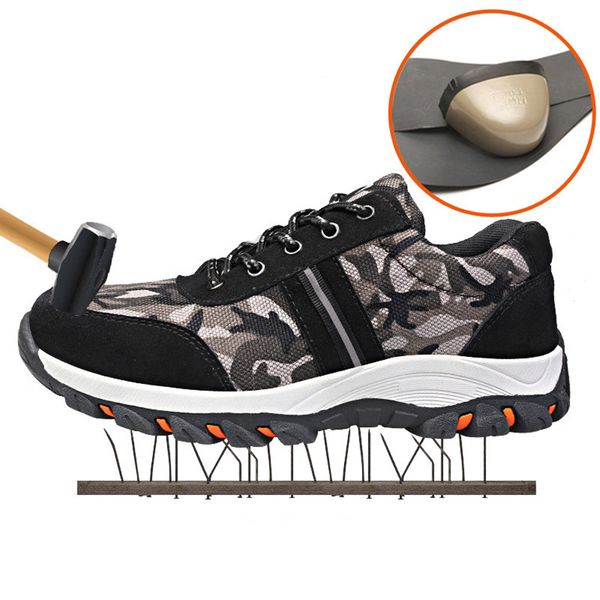 safety work boots construction men's outdoor steel toe cap shoes men camouflage puncture proof safety shoes, Black
safety work boots construction men's outdoor steel toe cap shoes men camouflage puncture proof safety shoes, Black