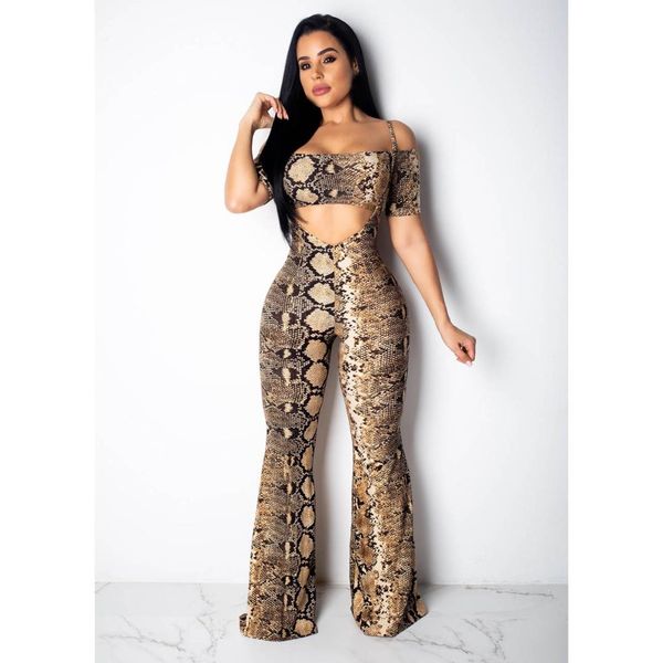 fashion 2019 summer women snake skin print set spaghetti straps wide leg pants two pieces set crop long pant, White
fashion 2019 summer women snake skin print set spaghetti straps wide leg pants two pieces set crop long pant, White