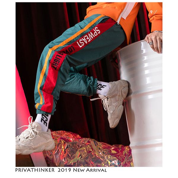 men spring hip hop harem pants streetwear 2019 mens print contrast color pants male side stripe fashion joggers, Black
men spring hip hop harem pants streetwear 2019 mens print contrast color pants male side stripe fashion joggers, Black