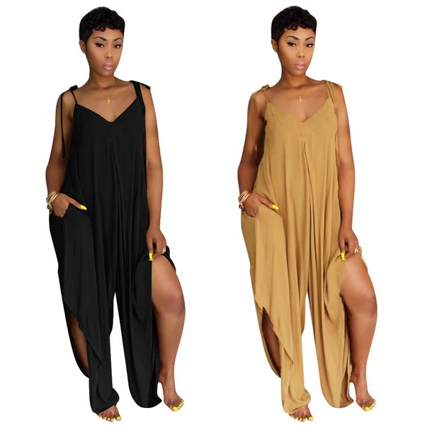 summer jumpsuit women strap solid loose wide leg pants ladies body jumpsuit mujer full length split vestido overalls d291, Black;white
summer jumpsuit women strap solid loose wide leg pants ladies body jumpsuit mujer full length split vestido overalls d291, Black;white