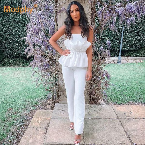 women's jumpsuits & rompers 2021 summer fashion white bandage jumpsuit women sleeveless ruffled bodycon club celebrity party runway, Black;white
women's jumpsuits & rompers 2021 summer fashion white bandage jumpsuit women sleeveless ruffled bodycon club celebrity party runway, Black;white