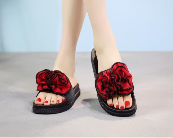 2019 highquaity new type open toe slippers female summer muffin cake slippers big flower home thick bottom beauty sandals female, Black
2019 highquaity new type open toe slippers female summer muffin cake slippers big flower home thick bottom beauty sandals female, Black