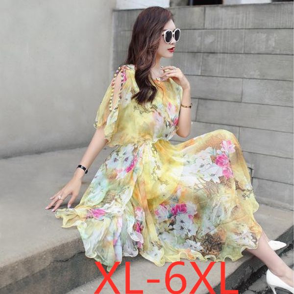 2020 ladies long summer dresses plus size loose casual large floral chiffon print flowers ruffles dress 3xl 4xl 5xl 6xl 7xl, White;black
2020 ladies long summer dresses plus size loose casual large floral chiffon print flowers ruffles dress 3xl 4xl 5xl 6xl 7xl, White;black
