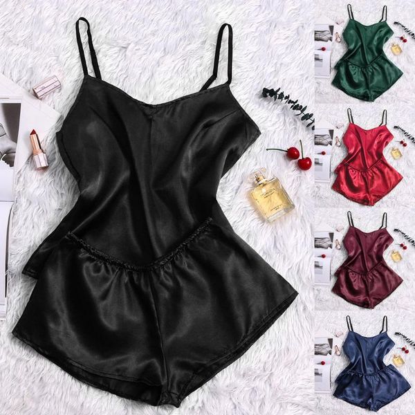 2020 женских пижамы установить пижамы sexy satin black lace v-образный вырез без рукавов пижамы femme симпатичный cami топ и шорты pijama mu, Black;red
2020 женских пижамы установить пижамы sexy satin black lace v-образный вырез без рукавов пижамы femme симпатичный cami топ и шорты pijama mu, Black;red
