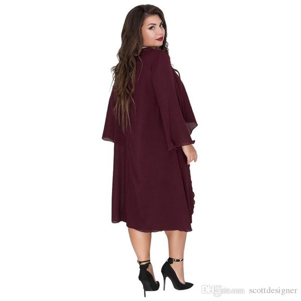 6xl womens summer designer fashion dress crew neck ashymmetrical batwing clothing polyester chiffon casual loose apparel, Black;gray
6xl womens summer designer fashion dress crew neck ashymmetrical batwing clothing polyester chiffon casual loose apparel, Black;gray