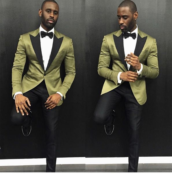 green groom tuxedos 2019 groomsmen black peaked lapel man suits wedding men's blazer suits custom made (jacket+pants+bow), Black;gray
green groom tuxedos 2019 groomsmen black peaked lapel man suits wedding men's blazer suits custom made (jacket+pants+bow), Black;gray