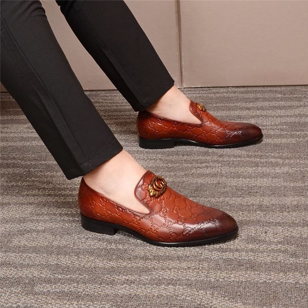 men's new formal dress wedding shoes leather business luxury casual shoes wild one pedal men's shoes size:38-44 03, Black
men's new formal dress wedding shoes leather business luxury casual shoes wild one pedal men's shoes size:38-44 03, Black