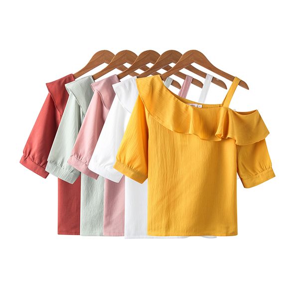 shintimes off shoulder short sleeve chiffon women blouses ruffle white shirt blusas femininas 2020 summer woman clothes
shintimes off shoulder short sleeve chiffon women blouses ruffle white shirt blusas femininas 2020 summer woman clothes