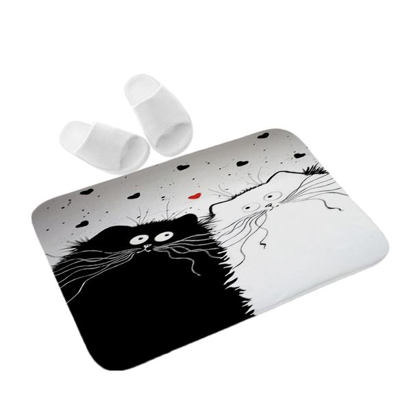 cartoon animal pattern floor mat black and white doormat cat flannel printing door mats for entrance door anti-skid kitchen mat
cartoon animal pattern floor mat black and white doormat cat flannel printing door mats for entrance door anti-skid kitchen mat