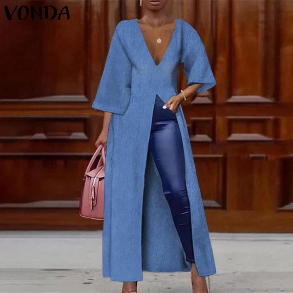 vonda 2020 summer women blouses v neck solid color office shirts bohemian party blusas femme elegant loose denim 5xl, White
vonda 2020 summer women blouses v neck solid color office shirts bohemian party blusas femme elegant loose denim 5xl, White
