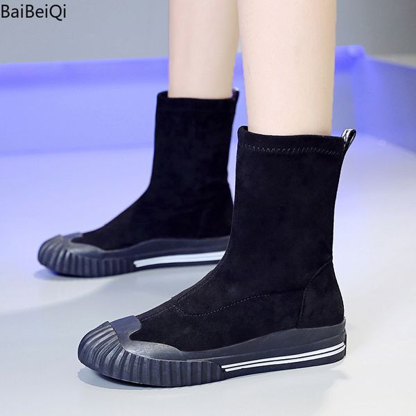 autumn women ankle boots shoes women female casual slip on flats comfort winter warm casual snow boots woman botas booties mujer, Black
autumn women ankle boots shoes women female casual slip on flats comfort winter warm casual snow boots woman botas booties mujer, Black