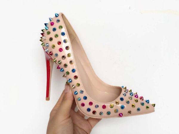 2019 fashion women gradient spikes nude patent leather poined toes high heeled heels shoes stiletto heel shoes pumps 12cm 10cm
2019 fashion women gradient spikes nude patent leather poined toes high heeled heels shoes stiletto heel shoes pumps 12cm 10cm