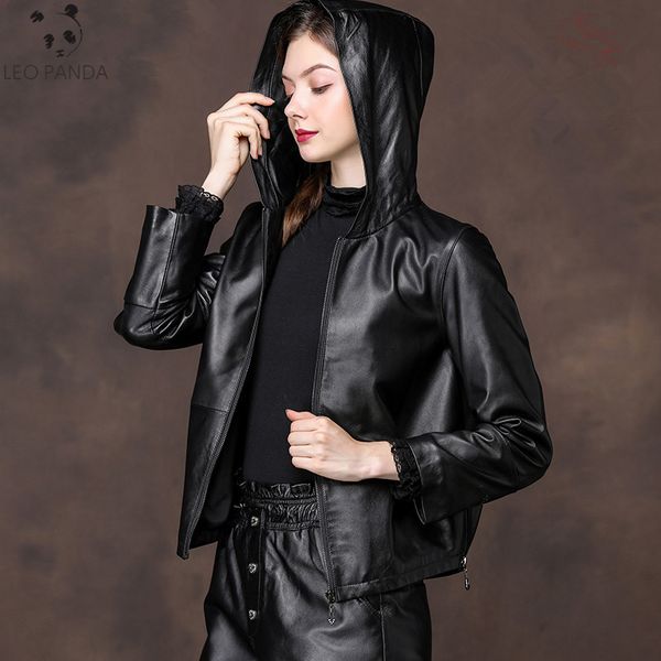 women's leather & faux 100% real sheepskin coat female genuine jacket autumn winter women korean baseball jackets plus size clothing, Black
women's leather & faux 100% real sheepskin coat female genuine jacket autumn winter women korean baseball jackets plus size clothing, Black