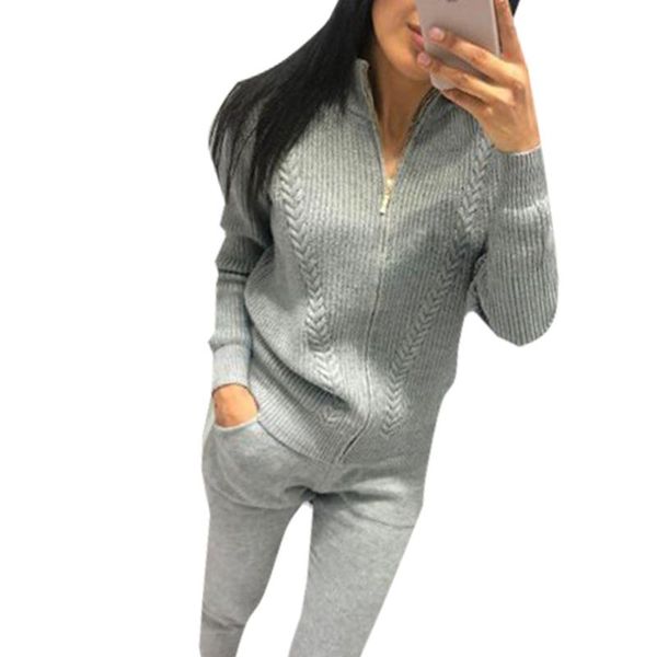 mvgirlru autumn and winter sweater set stand collar zipper knit two-piece suit, White
mvgirlru autumn and winter sweater set stand collar zipper knit two-piece suit, White