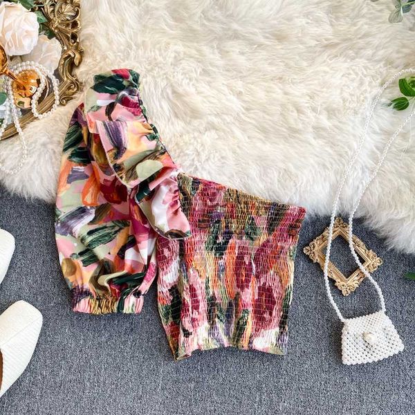 mooirue 2020 summer vintage floral printed short puff sleeve casual streetwear korean style short, White
mooirue 2020 summer vintage floral printed short puff sleeve casual streetwear korean style short, White