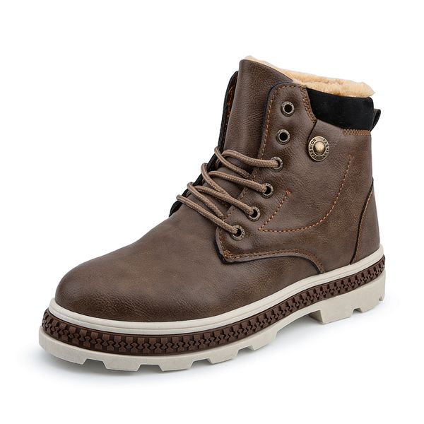 men boots 2019 classical style autumn winter shoes with fur comfortable lace-up men's ankle boots thick bottom boots men, Black
men boots 2019 classical style autumn winter shoes with fur comfortable lace-up men's ankle boots thick bottom boots men, Black