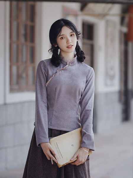 lynette's chinoiserie spring autumn original design women vintage loose linen shirts, White
lynette's chinoiserie spring autumn original design women vintage loose linen shirts, White