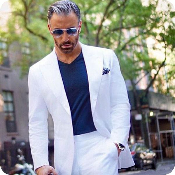 men's suits & blazers white men groom wedding tuxedos formal groomsmen big peaked lapel man blazer 2piece costume homme, White;black
men's suits & blazers white men groom wedding tuxedos formal groomsmen big peaked lapel man blazer 2piece costume homme, White;black