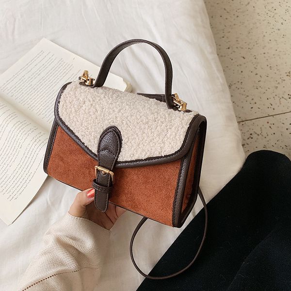 2019 new women's shoulder bags pu flip cover korean color contrast small square bag crossbody fur bag
2019 new women's shoulder bags pu flip cover korean color contrast small square bag crossbody fur bag