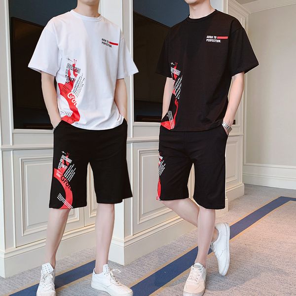 brand new men's set summer printing short-sleeved t-shirt shorts sportswear suit 2 pieces men's set, Gray
brand new men's set summer printing short-sleeved t-shirt shorts sportswear suit 2 pieces men's set, Gray