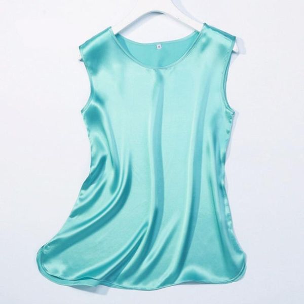 women's 100% pure silk satin tank blouse shirt sleeveless vest size l xl jn123, White
women's 100% pure silk satin tank blouse shirt sleeveless vest size l xl jn123, White