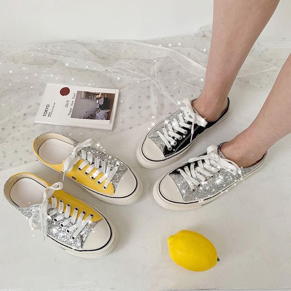 2019 new women shoes woman blingback canvas summer shoes shiny slippers sweet sandals ladies flat sneakers mixed colors, Black
2019 new women shoes woman blingback canvas summer shoes shiny slippers sweet sandals ladies flat sneakers mixed colors, Black