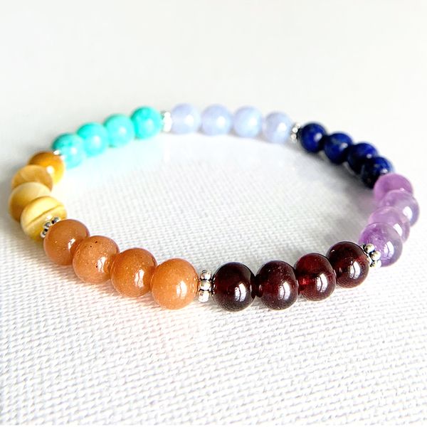 wholesale 6 mm gem stone 7 chakra braclet dainty healing crystals birthstone mala bracelet garnet sunstone lapis lazuli bracelet, Golden;silver
wholesale 6 mm gem stone 7 chakra braclet dainty healing crystals birthstone mala bracelet garnet sunstone lapis lazuli bracelet, Golden;silver