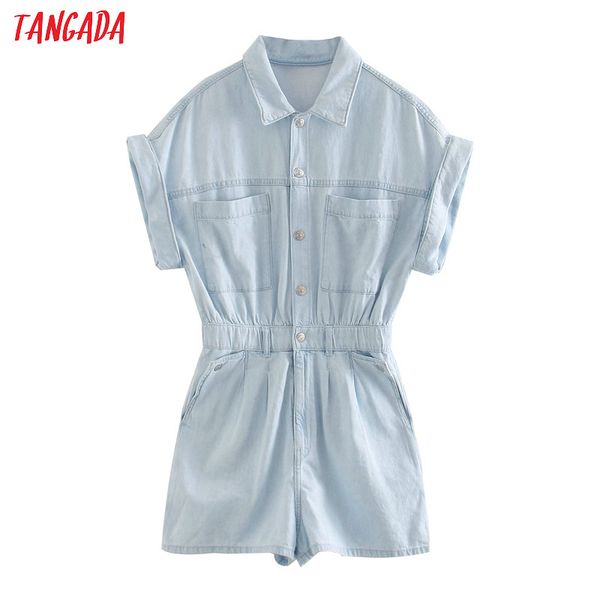 tangada 2020 summer women vintage blue denim playsuits short sleeve rompers ladies casual chic jeans jumpsuits 3l38, Black;white
tangada 2020 summer women vintage blue denim playsuits short sleeve rompers ladies casual chic jeans jumpsuits 3l38, Black;white