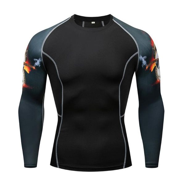 fitness printed t-shirt compression tights men fitness running shirt breathable long sleeve sports gym cycling clothing top, White;black
fitness printed t-shirt compression tights men fitness running shirt breathable long sleeve sports gym cycling clothing top, White;black