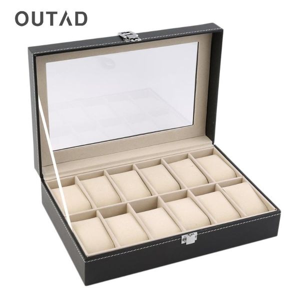 outad 12 slots leather jewelry holder tray watch box custom organizer storage display stand rack case gift pillow casket new, Black;blue
outad 12 slots leather jewelry holder tray watch box custom organizer storage display stand rack case gift pillow casket new, Black;blue