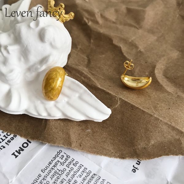 leven fancy trendy minimalist 925 sterling silver yellow resin stud earrings simple arc golden fine earring post jewelry for her, Golden;silver
leven fancy trendy minimalist 925 sterling silver yellow resin stud earrings simple arc golden fine earring post jewelry for her, Golden;silver