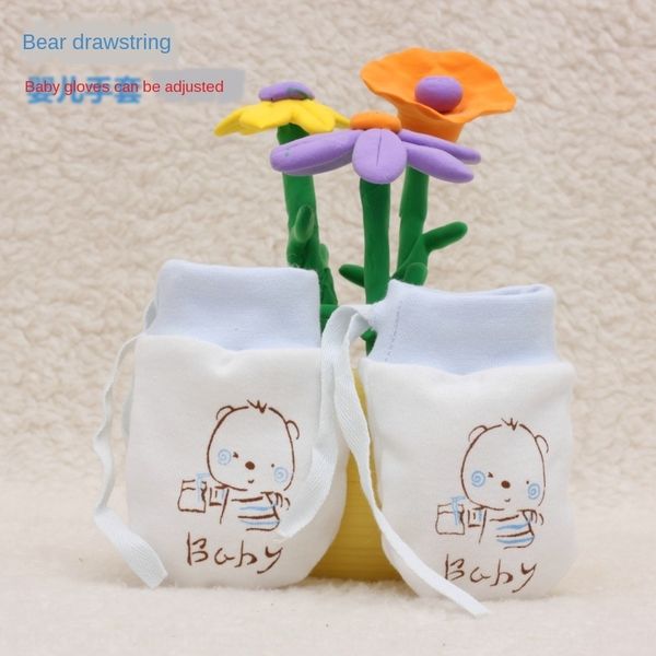 baby anti-scratch pure cotton drawstring lacing baby adjustable newborn protective protective gloves gloves, White
baby anti-scratch pure cotton drawstring lacing baby adjustable newborn protective protective gloves gloves, White