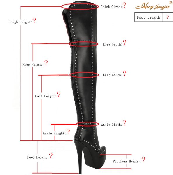 genuine leather custom made long boots fetish platform thigh high over knee rivets ladies shoes woman zipper lace up winter 2019, Black
genuine leather custom made long boots fetish platform thigh high over knee rivets ladies shoes woman zipper lace up winter 2019, Black