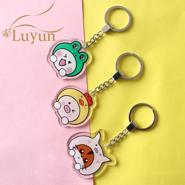 luyun acrylic keychain cute cartoon pig frog cat keychain lucky gift customizable wholesale, Silver
luyun acrylic keychain cute cartoon pig frog cat keychain lucky gift customizable wholesale, Silver