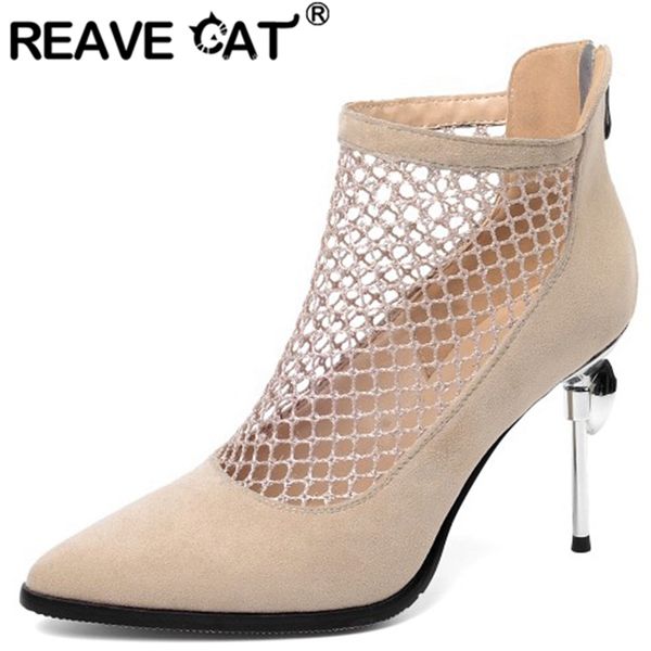 reave cat woman spring autumn ankle boots pointed toe 9.5cm thin heels mesh zipper rhinestone plus size 33-50 casual party a2967, Black
reave cat woman spring autumn ankle boots pointed toe 9.5cm thin heels mesh zipper rhinestone plus size 33-50 casual party a2967, Black