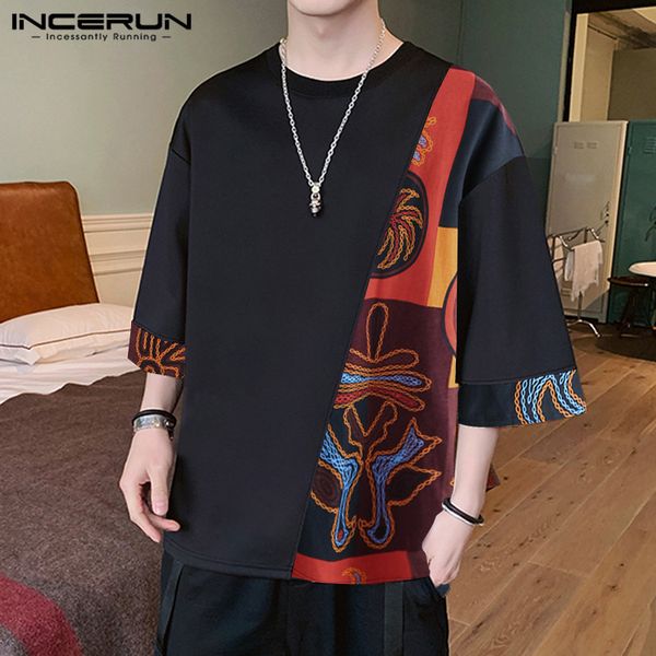 incerun men half sleeve printed t shirts casual round neck patchwork t-shirt chinese style pattern tee loose ethnic blouse7, White;black
incerun men half sleeve printed t shirts casual round neck patchwork t-shirt chinese style pattern tee loose ethnic blouse7, White;black