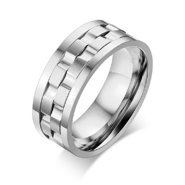 rotatable spinner ring wedding band solid stainless steel gear design 9mm gents party hip hop jewelry dropshipping r-183, Silver
rotatable spinner ring wedding band solid stainless steel gear design 9mm gents party hip hop jewelry dropshipping r-183, Silver