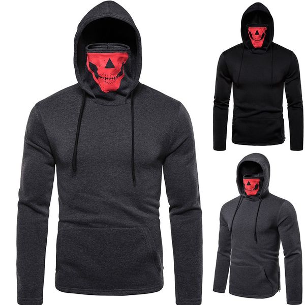 men's fashion new style personality skull mask long sleeve big code coat, Black;red
men's fashion new style personality skull mask long sleeve big code coat, Black;red