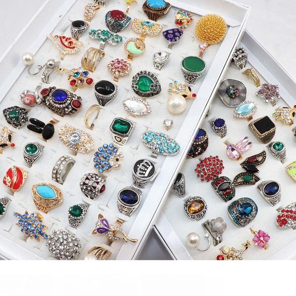 fashion 50pcs lots retro women's metal rhinestone stone mix style wedding party gifts jewelry rings with display box, Golden;silver
fashion 50pcs lots retro women's metal rhinestone stone mix style wedding party gifts jewelry rings with display box, Golden;silver