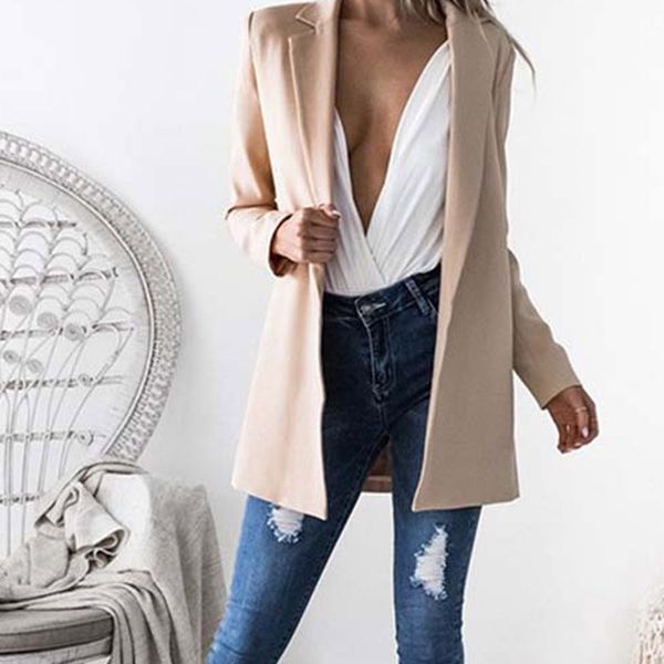 women 2020 new coats and jackets lady long sleeve cardigan slim jackets suit coat work jacket casual mid coat lapel, White;black
women 2020 new coats and jackets lady long sleeve cardigan slim jackets suit coat work jacket casual mid coat lapel, White;black