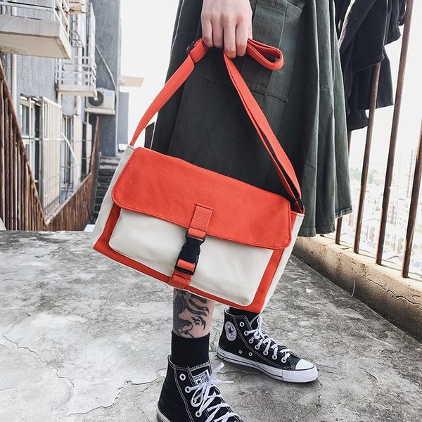 student's canvas bag 2020 new fashion contrast korean version versatile one shoulder female messenger bag
student's canvas bag 2020 new fashion contrast korean version versatile one shoulder female messenger bag