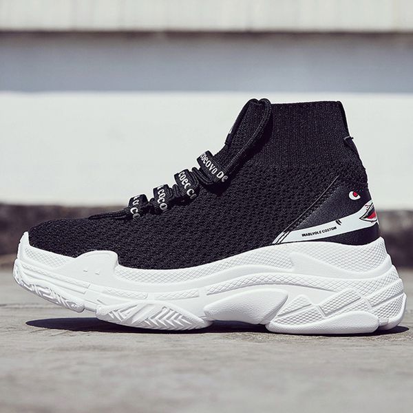 woman platform shoes walking high men women sport sneakers 5 cm thick sole sock shoes knit vamp breathable white black
woman platform shoes walking high men women sport sneakers 5 cm thick sole sock shoes knit vamp breathable white black