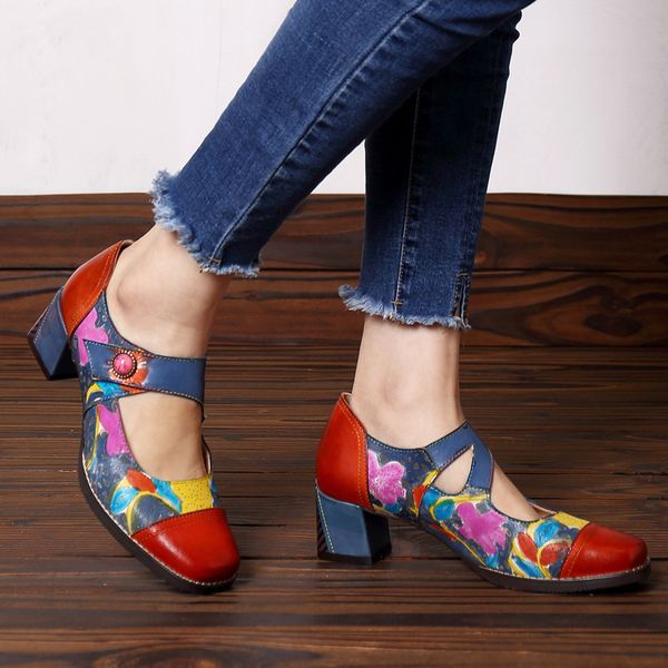 bohemian women pumps shoes woman spring autumn genuine leather block high heels ladies shoes pumps women plus size, Black
bohemian women pumps shoes woman spring autumn genuine leather block high heels ladies shoes pumps women plus size, Black