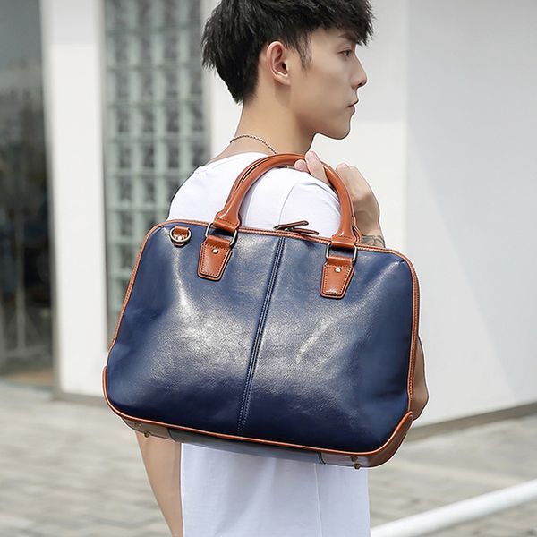 vintage men's business briefcase handbag stylish large-capacity leather slanted shoulder bag
vintage men's business briefcase handbag stylish large-capacity leather slanted shoulder bag