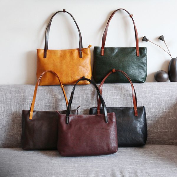 yifangzhe minimalist retro women's cowhide leather shoulder bags, handle tote bag satchel handbag roomy for ladies
yifangzhe minimalist retro women's cowhide leather shoulder bags, handle tote bag satchel handbag roomy for ladies